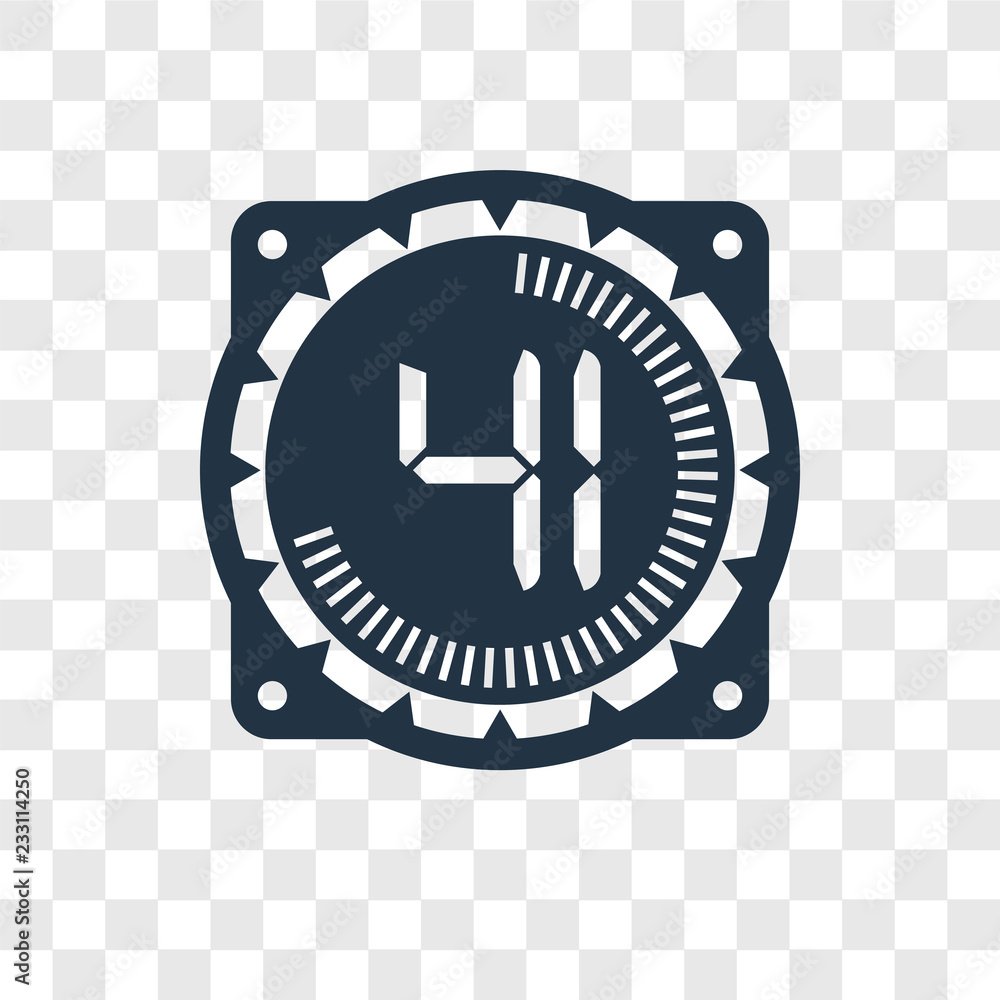 Poster time vector icon isolated on transparent background, time transparency logo design
