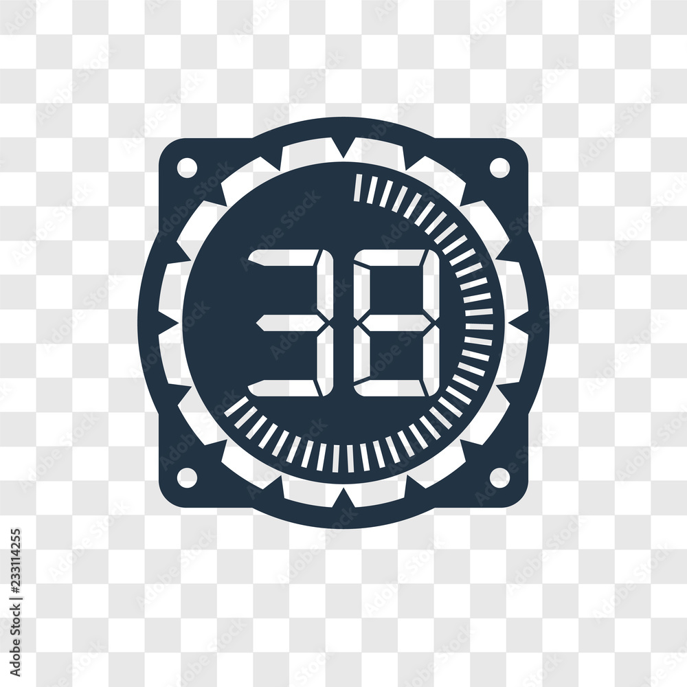 Poster time vector icon isolated on transparent background, time transparency logo design
