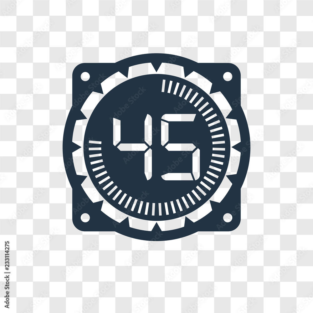 Poster time vector icon isolated on transparent background, time transparency logo design