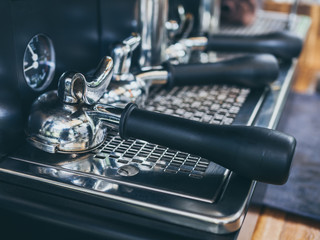 Portafilter on coffee machine