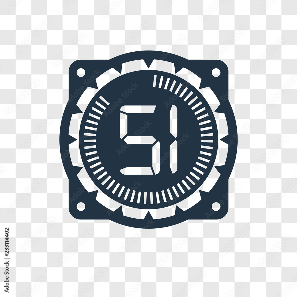 Poster time vector icon isolated on transparent background, time transparency logo design