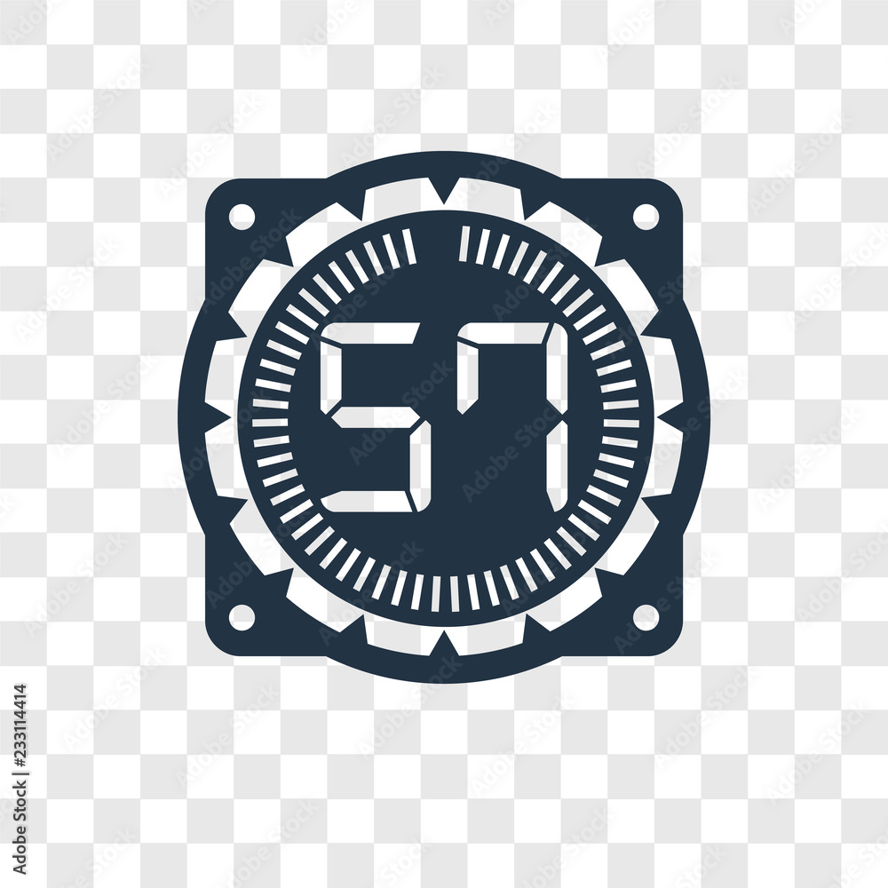 Poster time vector icon isolated on transparent background, time transparency logo design