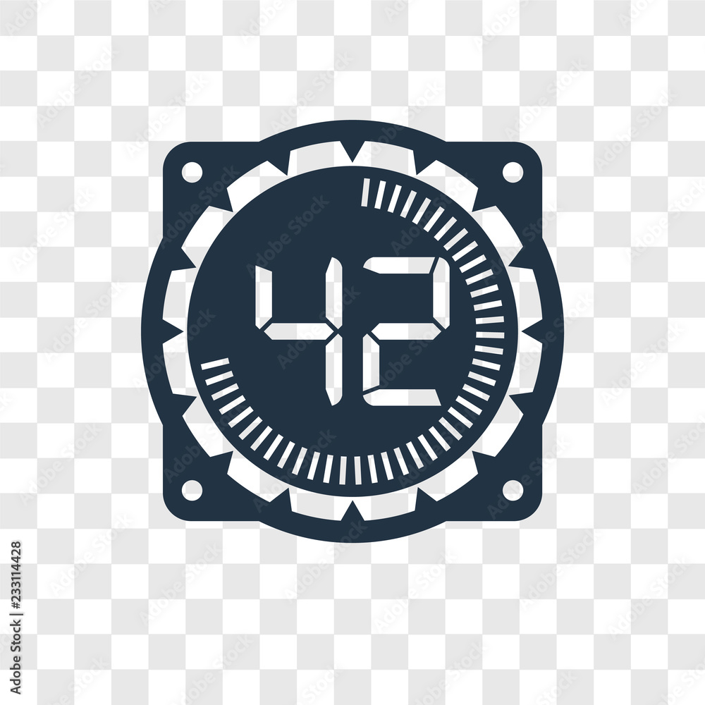 Poster time vector icon isolated on transparent background, time transparency logo design
