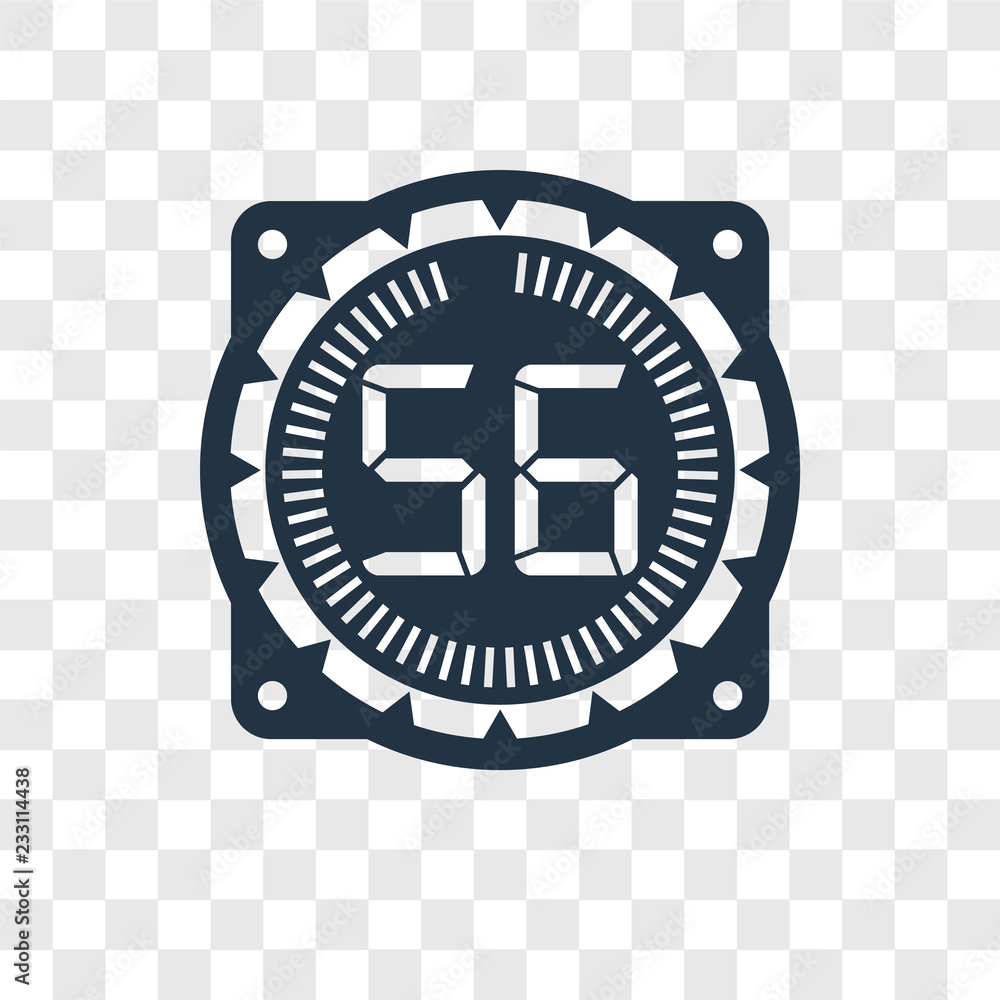 Poster time vector icon isolated on transparent background, time transparency logo design