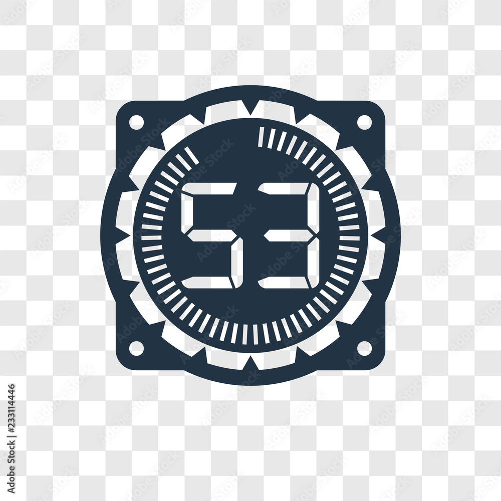 Poster time vector icon isolated on transparent background, time transparency logo design
