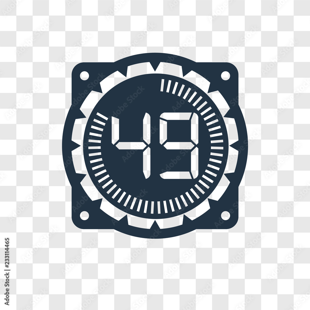 Poster time vector icon isolated on transparent background, time transparency logo design