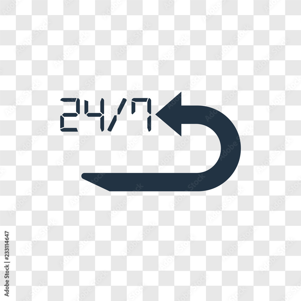 Poster time vector icon isolated on transparent background, time transparency logo design