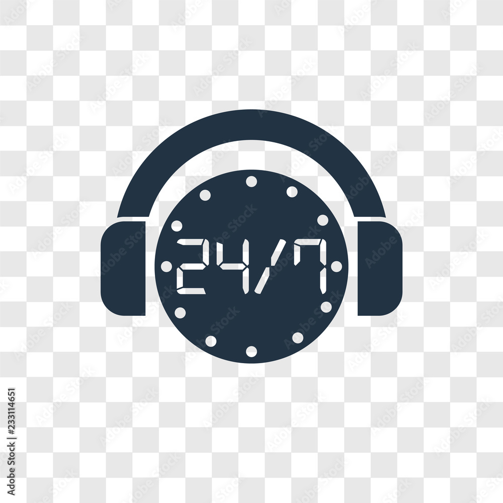 Poster time vector icon isolated on transparent background, time transparency logo design