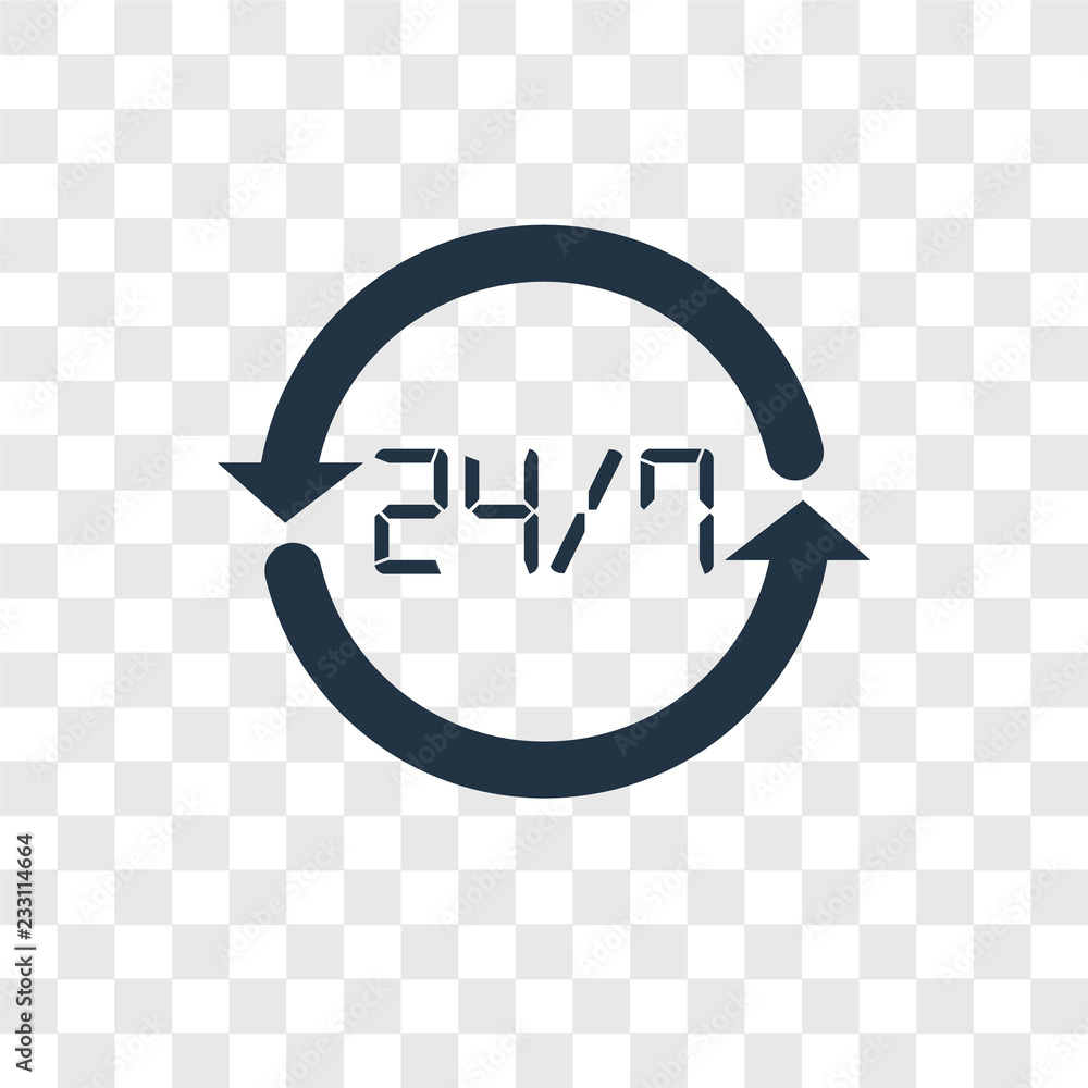 Poster time vector icon isolated on transparent background, time transparency logo design
