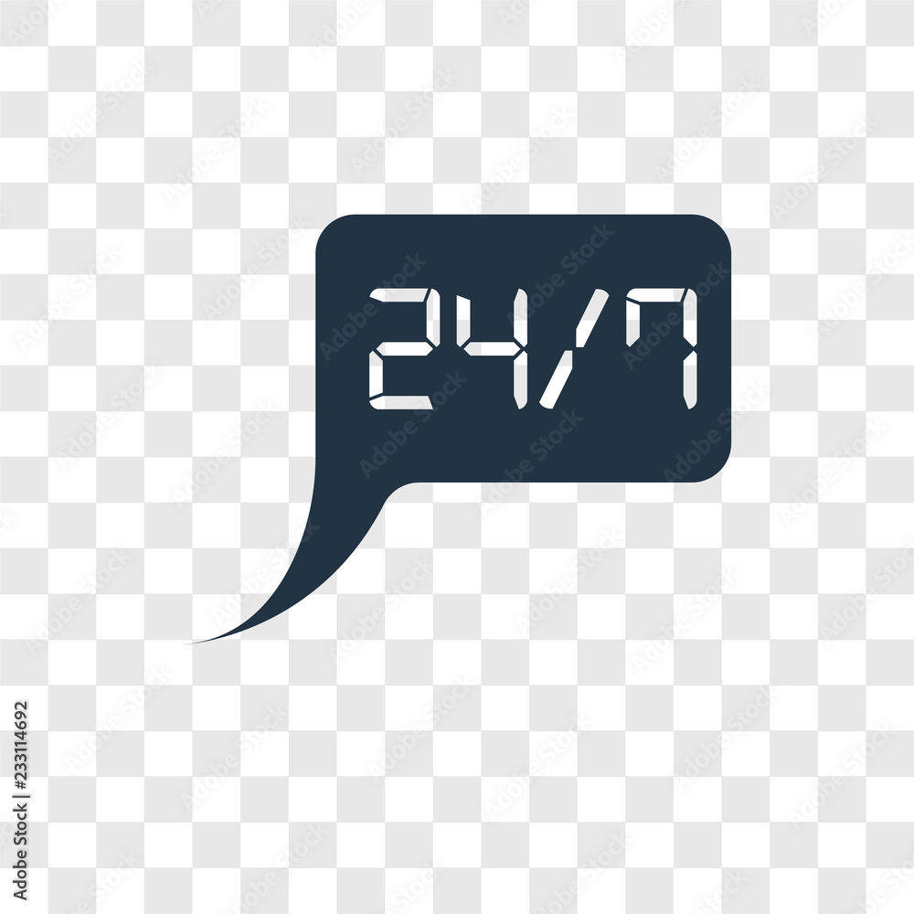 Poster time vector icon isolated on transparent background, time transparency logo design