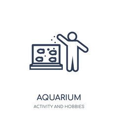 Aquarium icon. Aquarium linear symbol design from Activity and Hobbies collection.