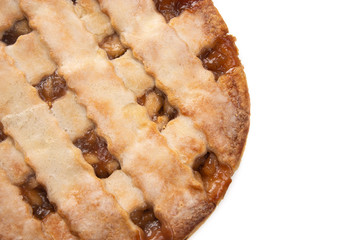 Beautiful Lattice Topped Apple and Caramel Pie