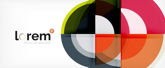 Obraz premium Circle abstract background, geometric modern design template