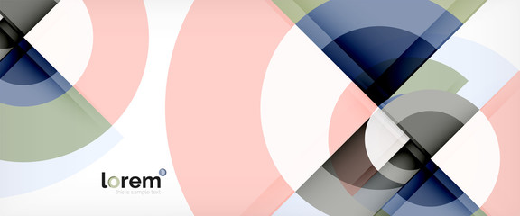 Fototapeta premium Circle abstract background, geometric modern design template