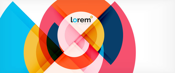 Fototapeta premium Okręgu abstrakcjonistyczny tło, geometryczny nowożytnego projekta szablon