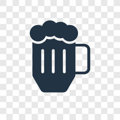 Beer vector icon isolated on transparent background, Beer transparency logo design