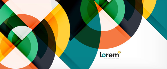 Obraz premium Okręgu abstrakcjonistyczny tło, geometryczny nowożytnego projekta szablon