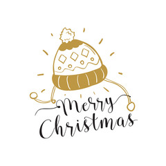 Merry Christmas typography.