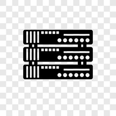 Data vector icon isolated on transparent background, Data transparency logo design