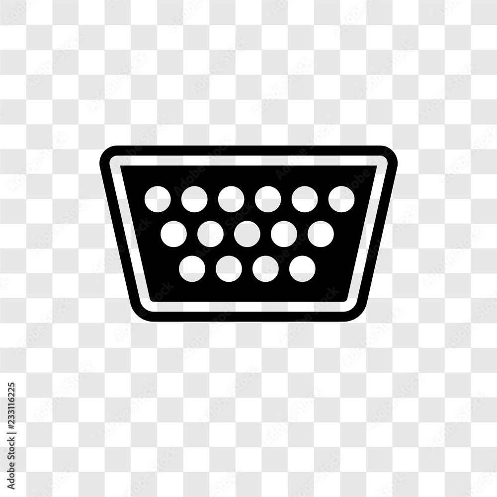 Poster vga vector icon isolated on transparent background, vga transparency logo design