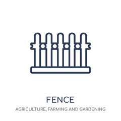 Fence icon. Fence linear symbol design from Agriculture, Farming and Gardening collection.