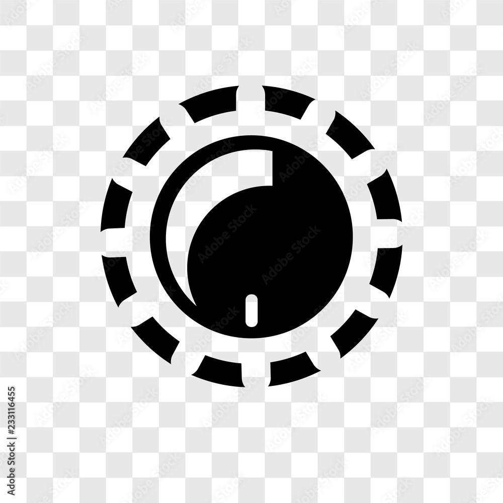 Poster dimmer vector icon isolated on transparent background, dimmer transparency logo design