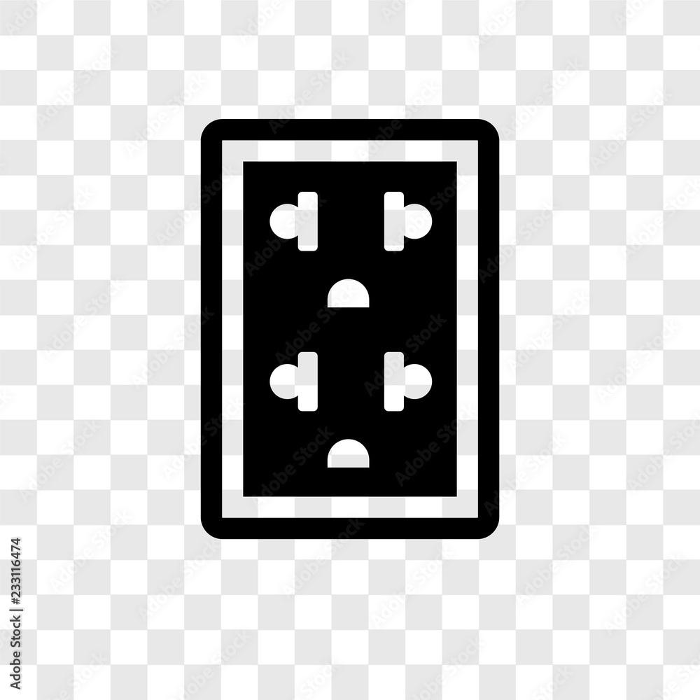 Poster socket vector icon isolated on transparent background, socket transparency logo design
