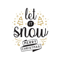 Merry Christmas typography.