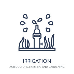 Irrigation icon. Irrigation linear symbol design from Agriculture, Farming and Gardening collection.