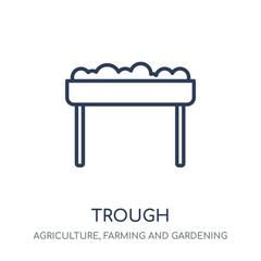 Trough icon. Trough linear symbol design from Agriculture, Farming and Gardening collection.