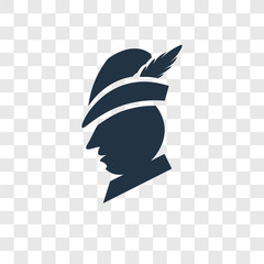 Robin hood vector icon isolated on transparent background, Robin hood transparency logo design