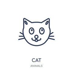 Cat icon. Cat linear symbol design from Animals collection.