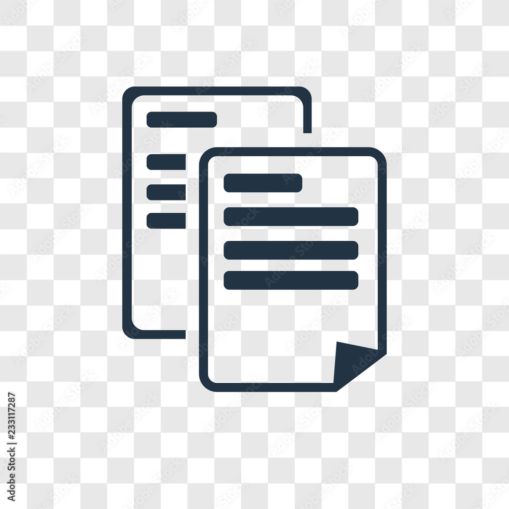 Poster paper vector icon isolated on transparent background, paper transparency logo design