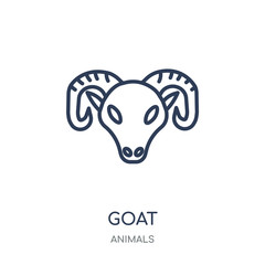 Goat icon. Goat linear symbol design from Animals collection.