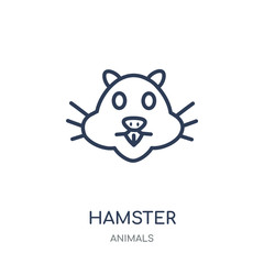 Hamster icon. Hamster linear symbol design from Animals collection.