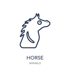 Horse icon. Horse linear symbol design from Animals collection.