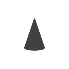 Fototapeta premium Cone geometrical figure vector icon. filled flat sign for mobile concept and web design. Cone geometric shape simple solid icon. Symbol, logo illustration. Pixel perfect vector graphics