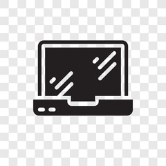 Macbook vector icon isolated on transparent background, Macbook transparency logo design