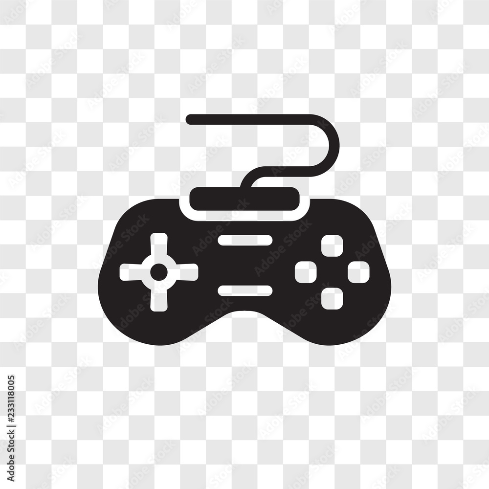 Poster game controller vector icon isolated on transparent background, game controller transparency logo de