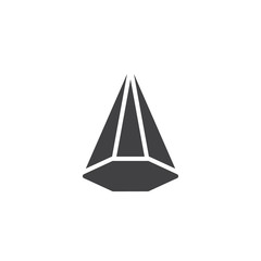 Fototapeta premium Cone geometrical figure vector icon. filled flat sign for mobile concept and web design. Hexagonal cone geometric shape simple solid icon. Symbol, logo illustration. Pixel perfect vector graphics
