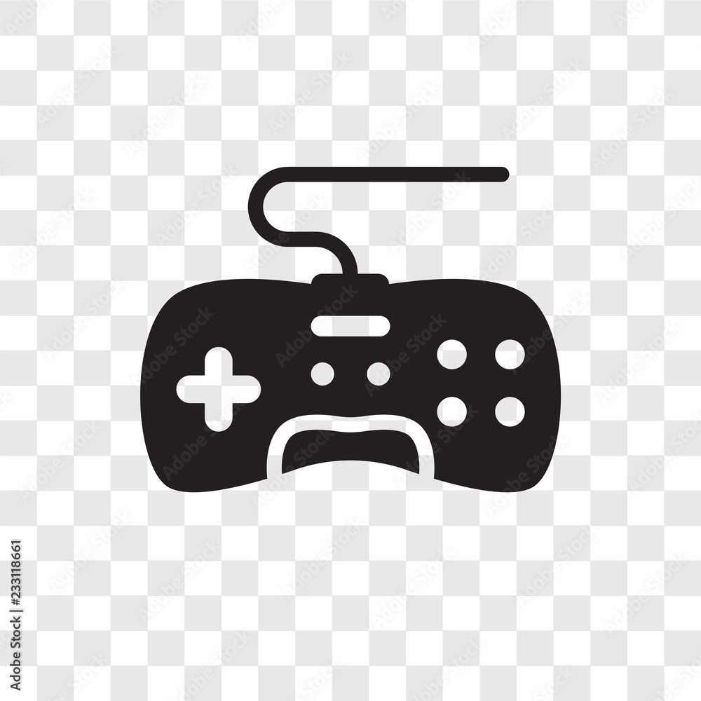 Poster game controller vector icon isolated on transparent background, game controller transparency logo de