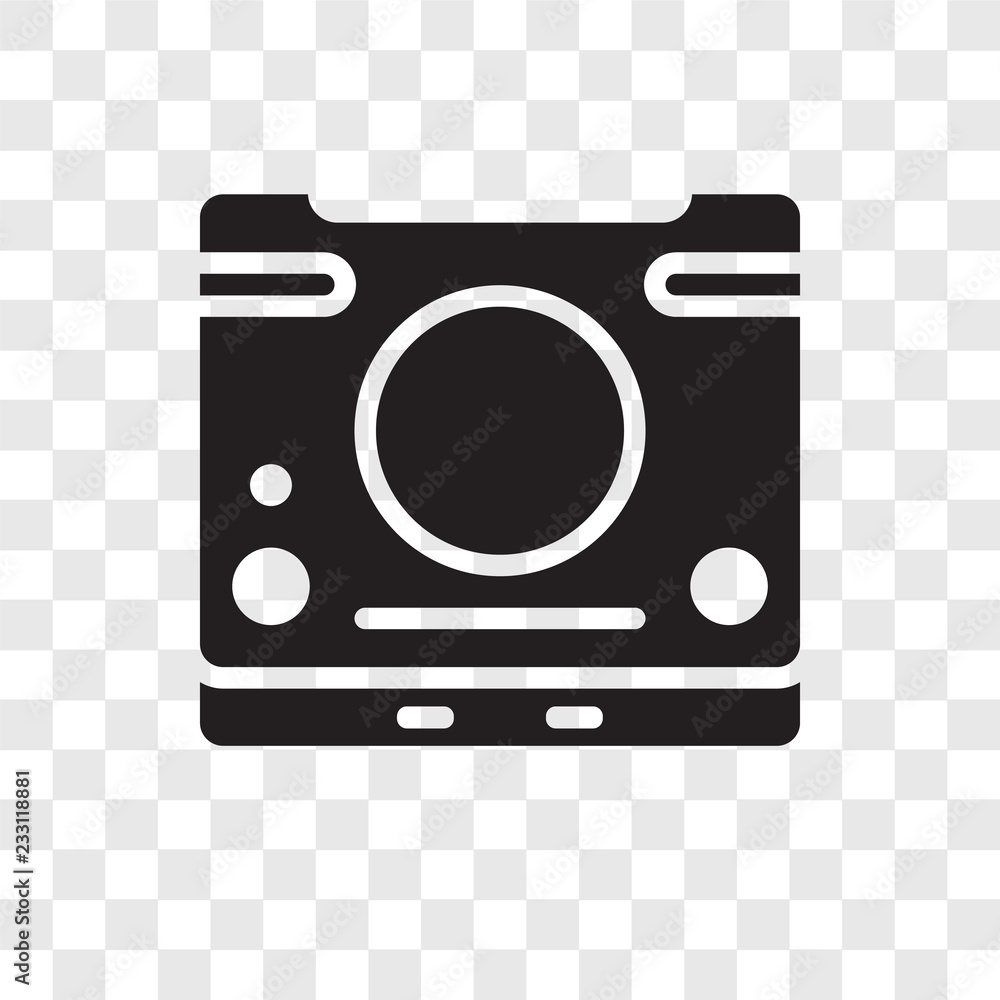 Poster game console vector icon isolated on transparent background, game console transparency logo design