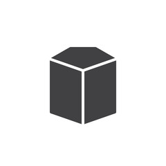 Pentagonal cylinder geometrical figure vector icon. filled flat sign for mobile concept and web design. Cylinder geometric shape simple solid icon. Symbol, logo illustration. Pixel perfect vector 