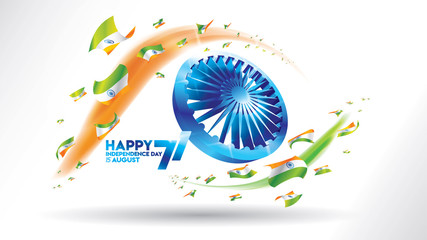 Obraz premium indian independence day design for greeting or banner or background
