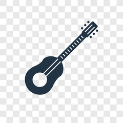 Guitar toy vector icon isolated on transparent background, Guitar toy transparency logo design