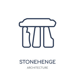 Stonehenge icon. Stonehenge linear symbol design from Architecture collection.