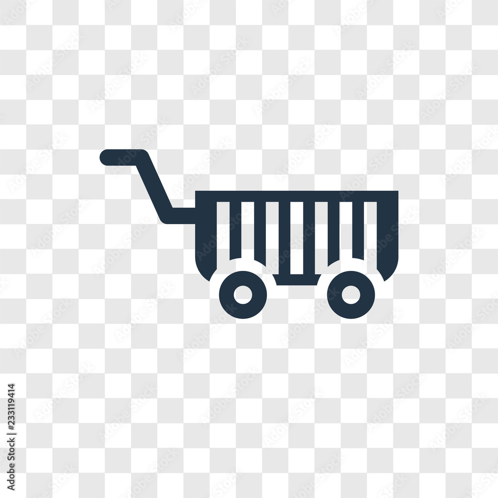 Poster cart toy vector icon isolated on transparent background, cart toy transparency logo design