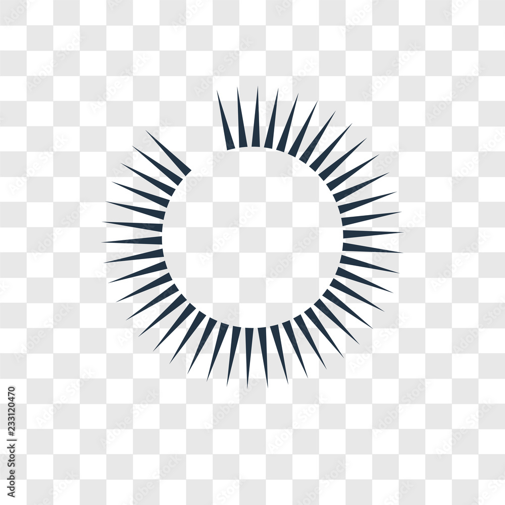 Poster Loading vector icon isolated on transparent background, Loading transparency logo design