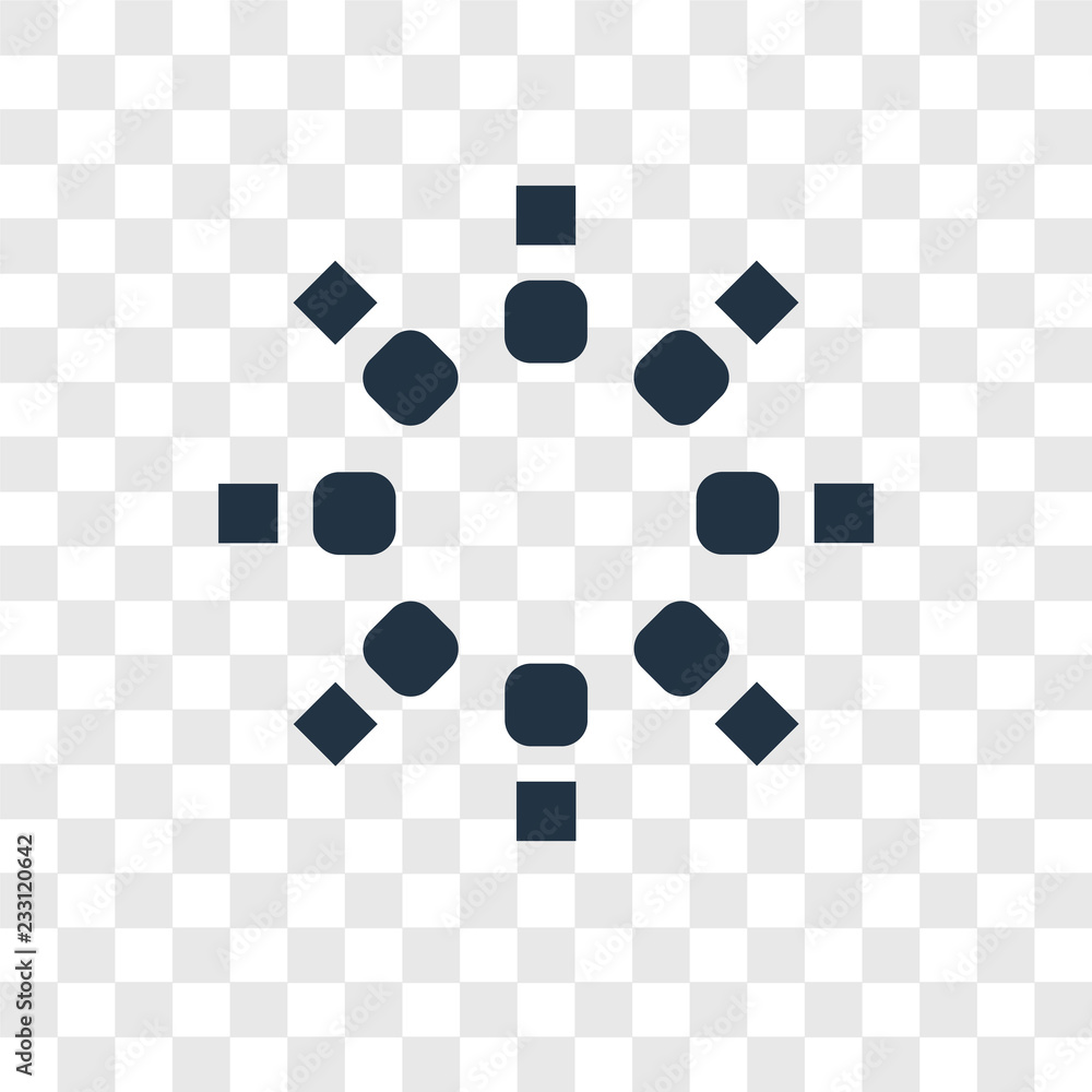 Poster Loading vector icon isolated on transparent background, Loading transparency logo design