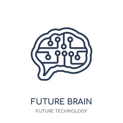 future Brain icon. future Brain linear symbol design from Future technology collection. Simple element vector illustration. Can be used in web and mobile.